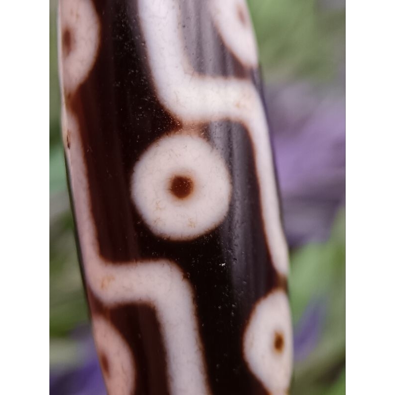 38.9mm x 13.9mm High-Oil Nine-Eyed Dzi Collection Nine-Times Merities Mercy Growth Auderness Obvious