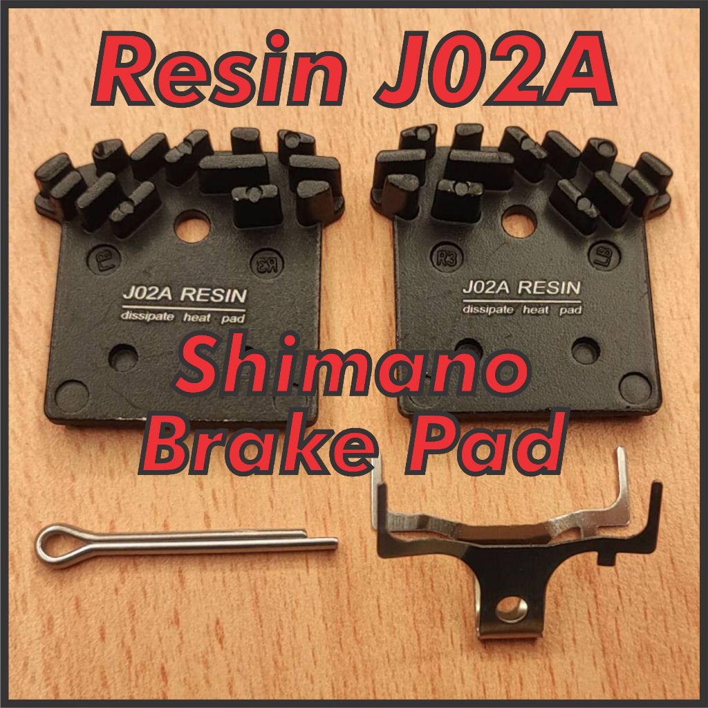 IKIA Shimano ผ้าเบรคเรซิ่น J02A SLX XT XTR M8000 จักรยาน Cooling Fin Disc เบรค Pad