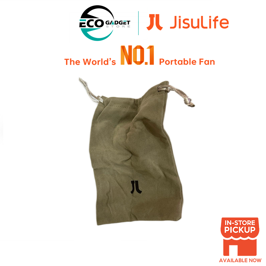 JISULIFE พัดลมพกพาแบบใช้มือถือ Soft Pouch / เชือกเส้นเล็กสั้น / แปรงป้องกันไฟฟ้าสถิตแบบพับเก็บได้ - Ultra1 Life2s Life9