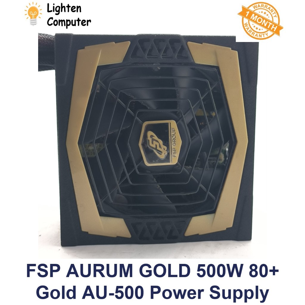 【USED】พาวเวอร์ซัพพลาย Fsp AURUM Gold 500W 80+ Gold AU-500 ATX PSU