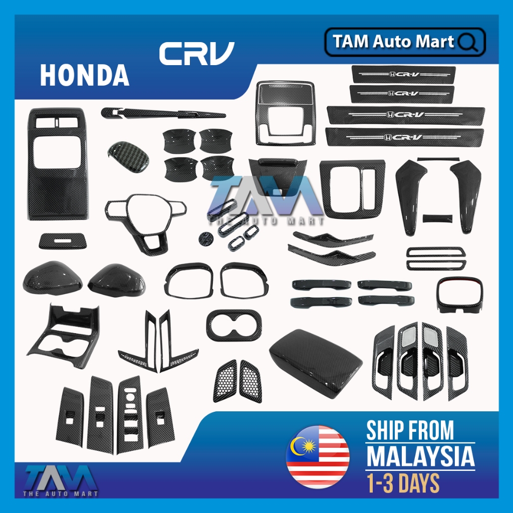 Honda CR-V CRV RS 2023 - 2027 ตกแต่งภายนอกภายในการออกแบบคาร์บอนไฟเบอร์ CRV RS 6th Gen TAM Auto Mart 