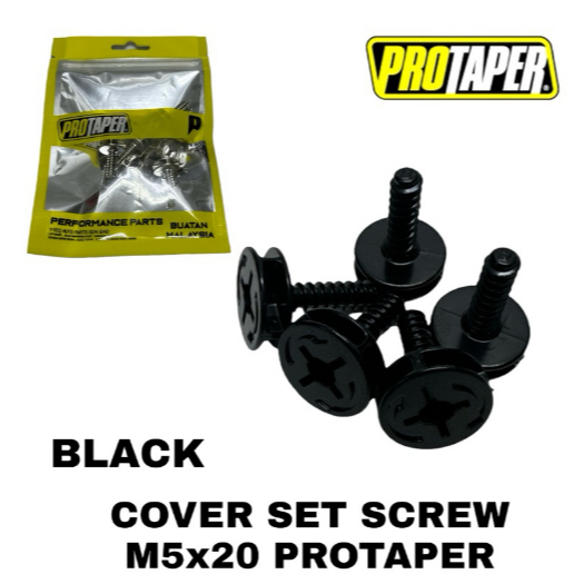 [ BLACK / CHROME ] PROTAPER COVER SET SCREW M5X20
