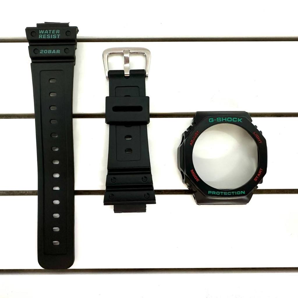 BNB CUSTOM GAB2100 GA2100 TMJ + หัวเข็มขัด + บาร์สปริง 2 ชิ้นสําหรับ GSHOCK