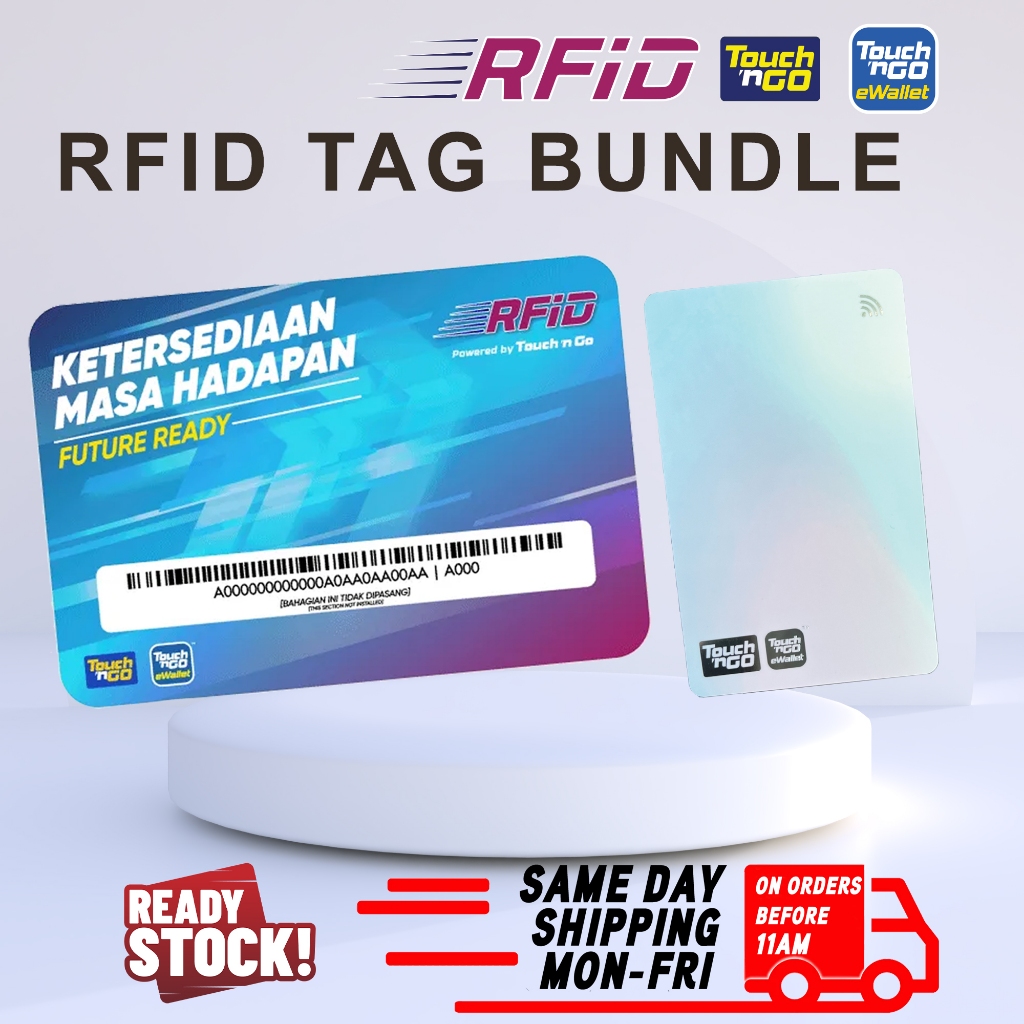 Bundle Touch n Go Self-fitment (DIY)RFID 1 ชิ้นพร้อมการ์ด Touch n Go ที่ปรับปรุงแล้ว 1 ชิ้น