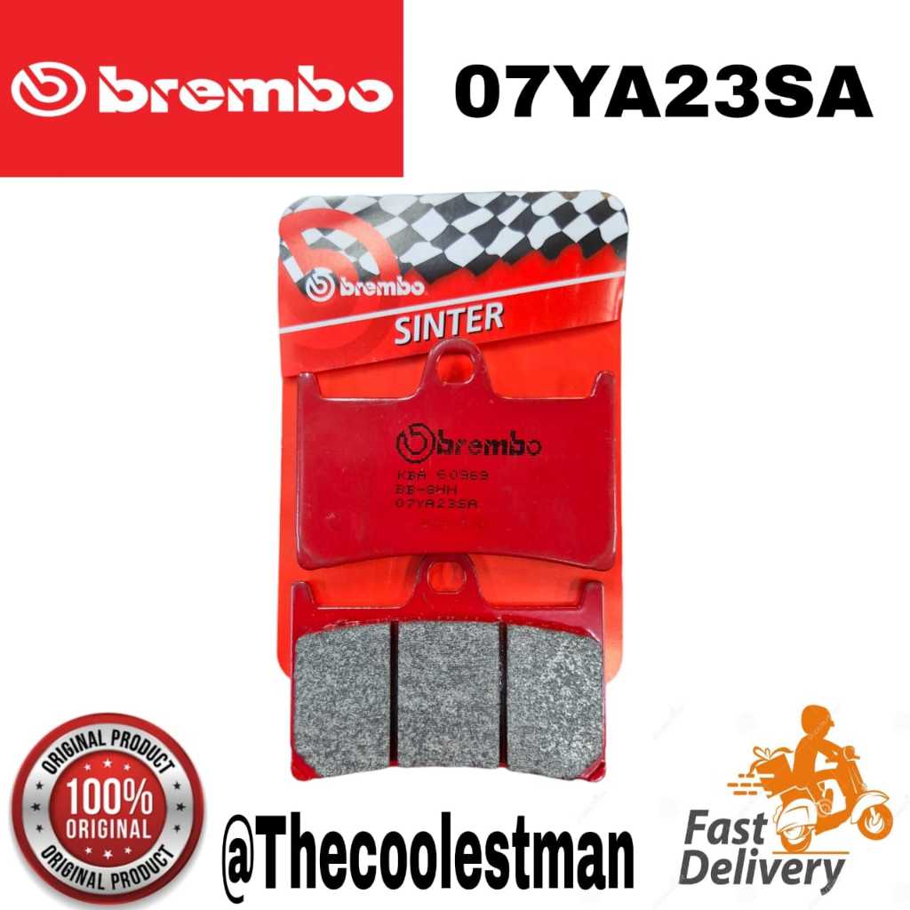 100 Made In italy Brembo Sinter ผ้าเบรคมอเตอร์ไซค์ (FRONT) YAMAHA MT09 MT07 (07YA23SA)
