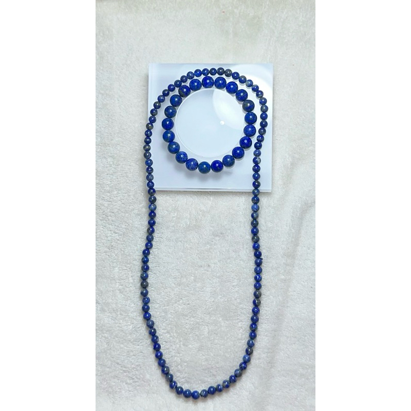 Lapis lazuli + สร้อยข้อมือไพไรต์ / 3 รอบหรือชุด
