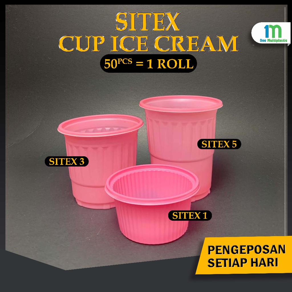 ถ้วย Aiskrim Mini Cup Aiskrim Baba Cup Mini Agar Agar ยี่ห้อ Sitex ถ้วยทิ้ง
