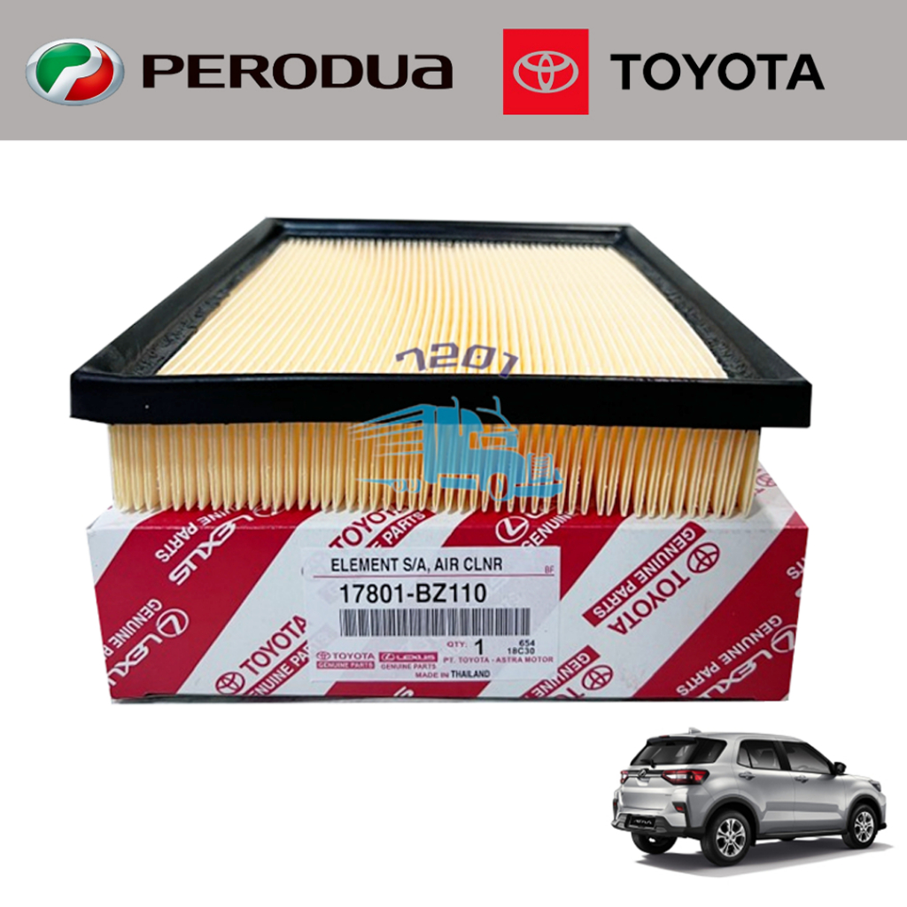 Perodua ATIVA AIR FILTER & TOYOTA Veloz Xenia 2022< Raize Rocky AIR FILTER (17801-BZ110) (ใหม่)