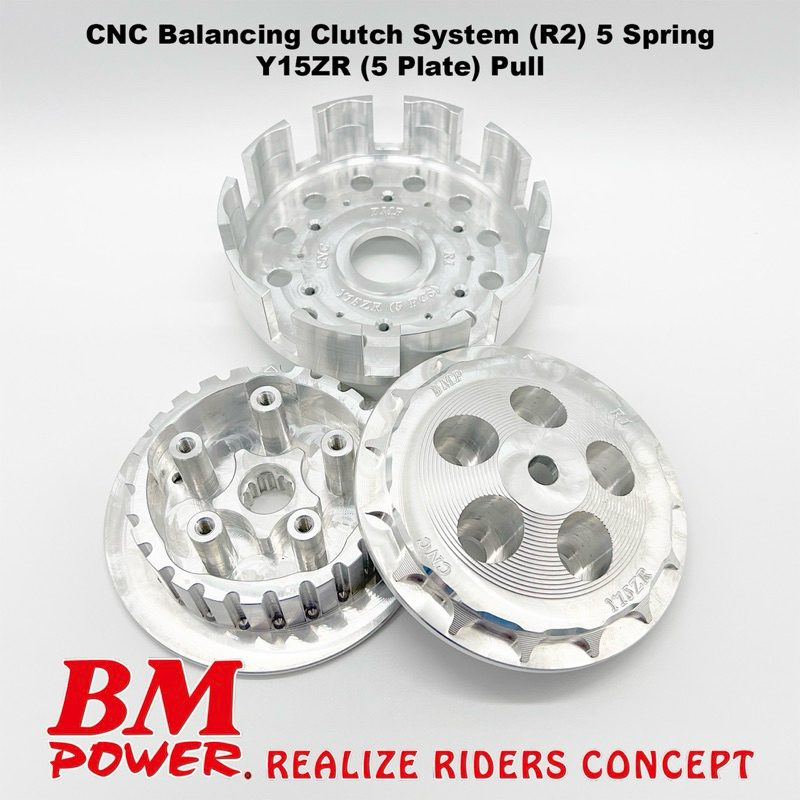 BM Power CNC Technology Aluminium Billet Balancing Racing Clutch System (R2) แผ่นคลัช 5 แผ่น Yamaha 