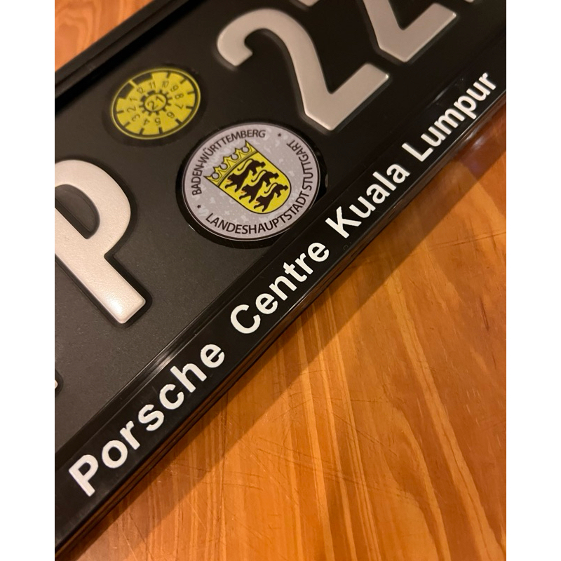 Porsche Centre Kuala Lumpur Number Plate Holder (Porsche Number Plate Holder)