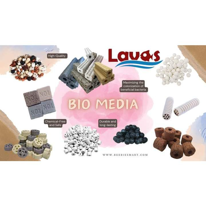 LAVAS Aquarium Fish Tank Red Bio Ring Bio Ball Lava Rock Filter Media Bio Filter