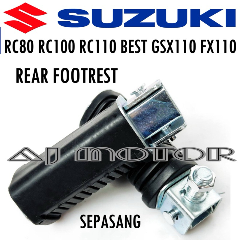 [ ยางพักเท้าหลัง และยางสเต็ปบาร์หน้า ] ขาตั้งด้านข้าง สําหรับ SUZUKI RC80 RC100 RC110 BEST GSX150 FX110 GSX FX