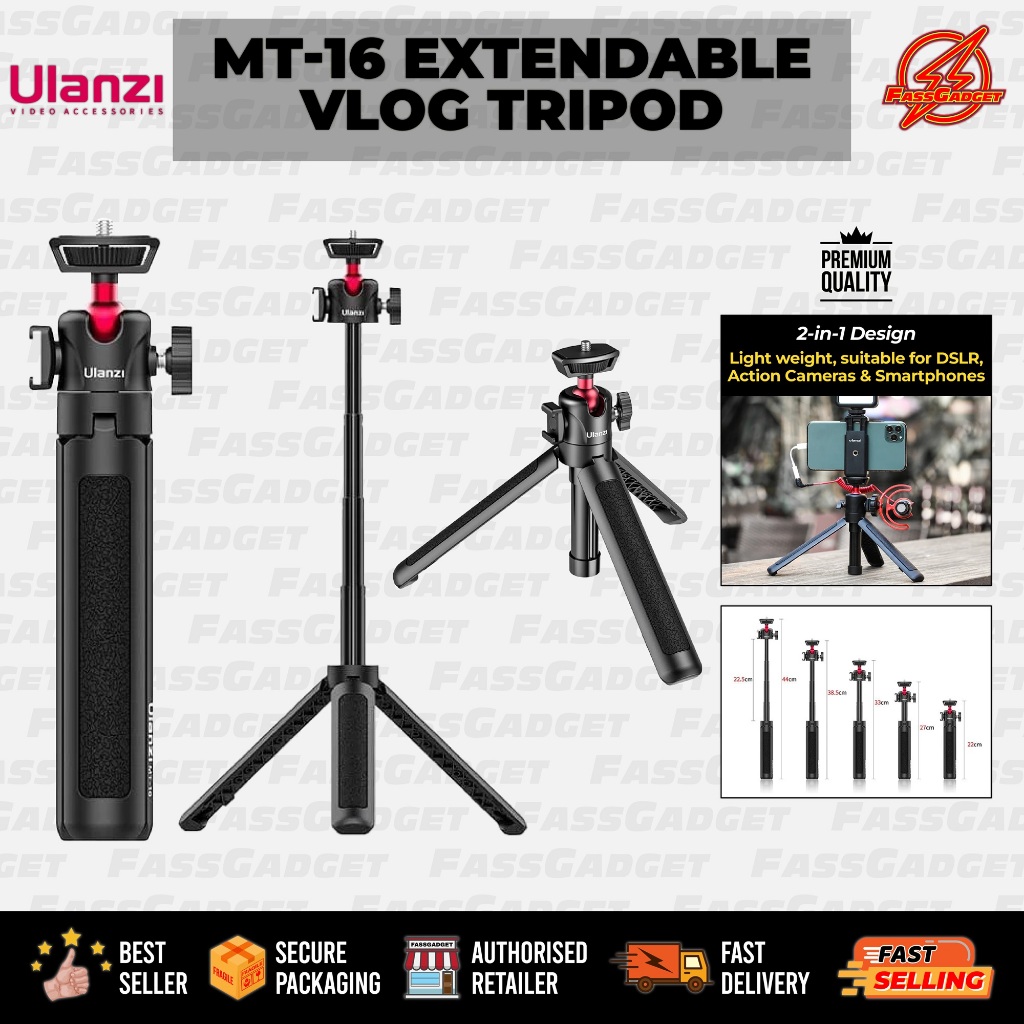 MT-16 EXTENDABLE VLOG TRIPOD (ULANZI)