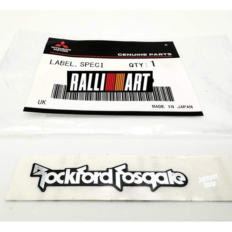 ใหม่ LABEL ROCKFORD FOSGATE MITSUBISHI LANCER EVO10 EVOX CY4A CZ4A 4B11 4B11T DECAL INSPIRA PROTON