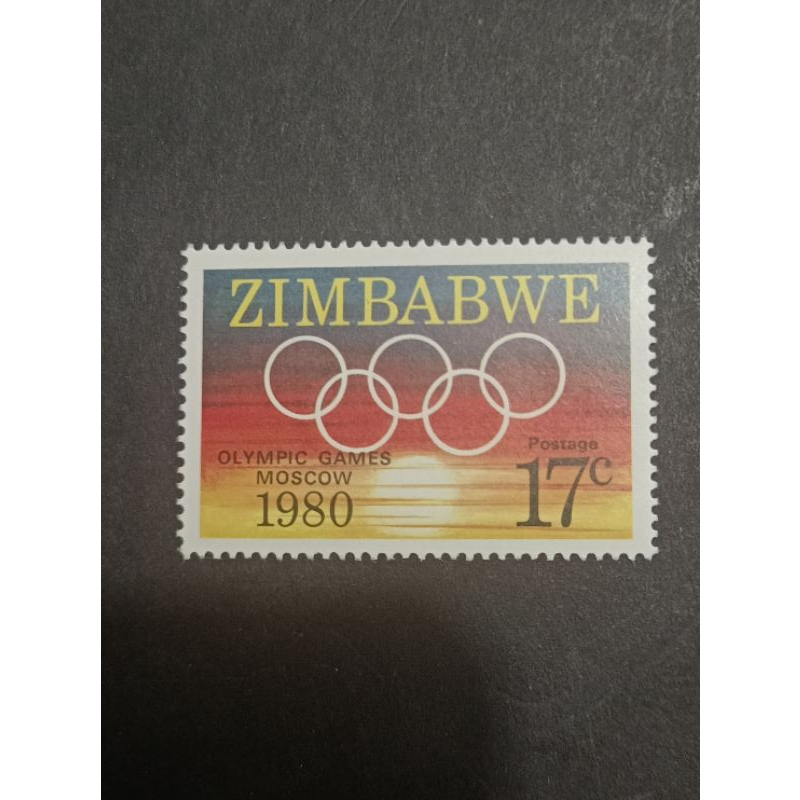 SK03 Zimbabwe 1980 Moscow Olympic เกมแสตมป์มิ้นต์ค่าเดียว
