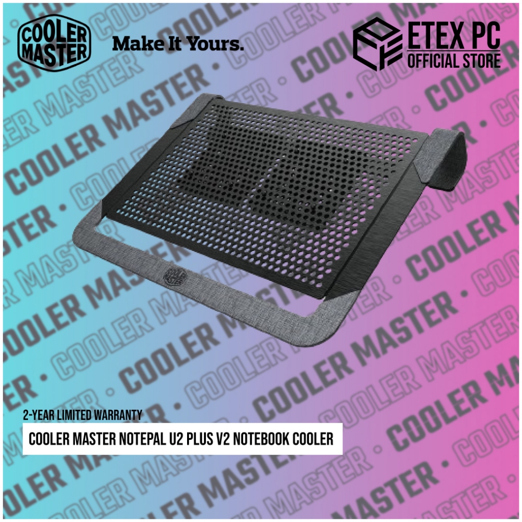 Cooler Master Notepal U2 PLUS V2 คูลเลอร์โน๊ตบุ๊ค MNS-SWUK-20FNN-R1