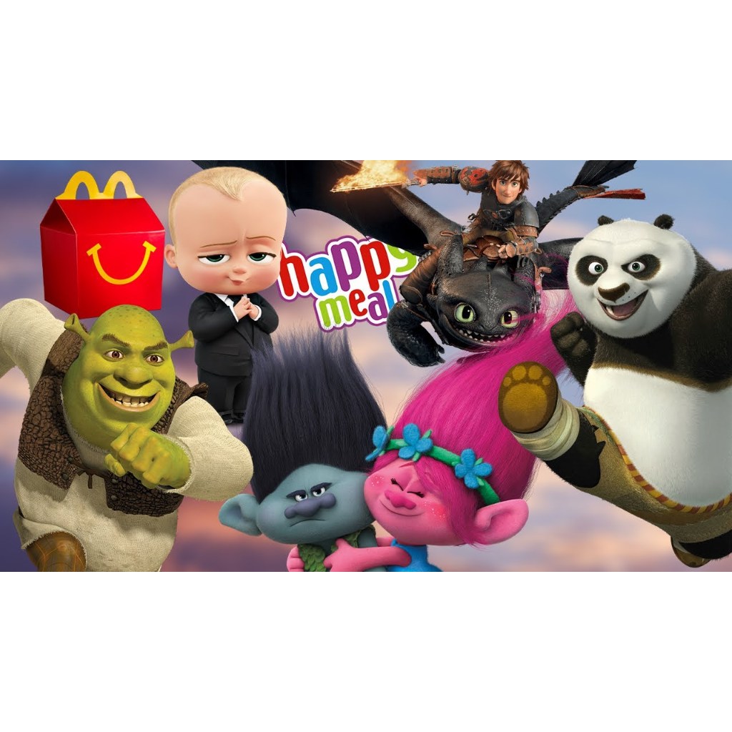 ของเล ่ น Happy Meal ของ McDonald 2022 DreamWorks Favorites All-Stars Collection