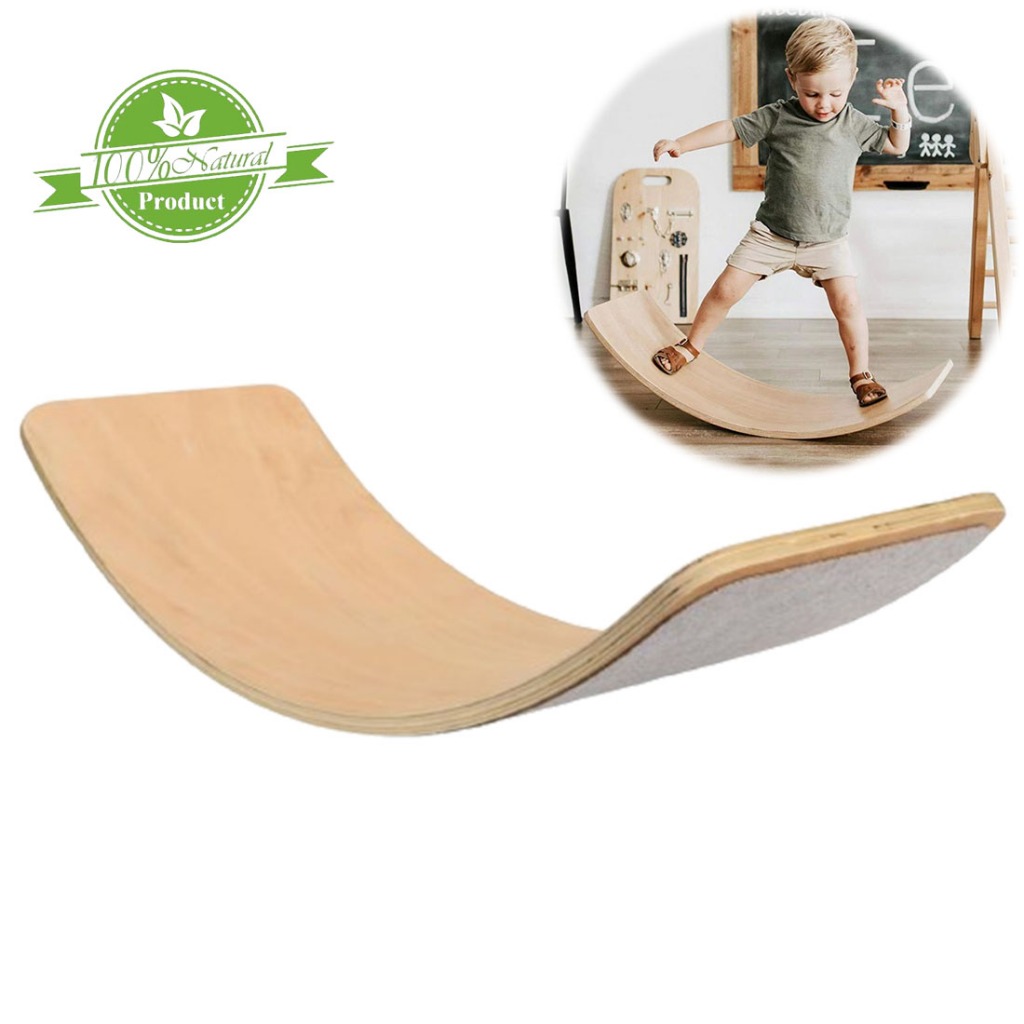 ไม้ Wobble Balance Board-Kid-Friendly โยคะและการฝึกอบรมร่างกายของเล่น Montessori ของเล่น,โยคะ Wobble