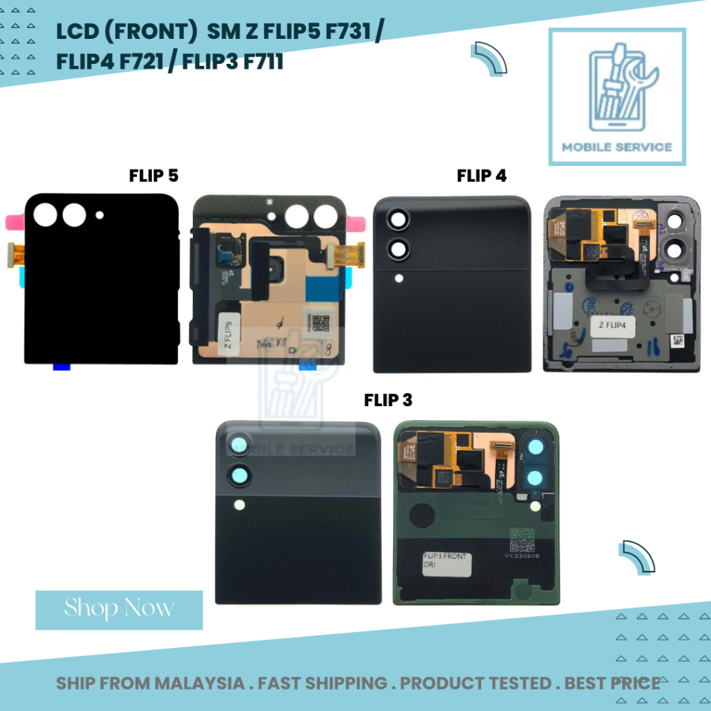 LCD SAM SM Z FLIP5 F731 / FLIP4 F721 / FLIP3 F711 (FRONT) จอแสดงผล + หน้าจอสัมผัส Digitizer Repair อ
