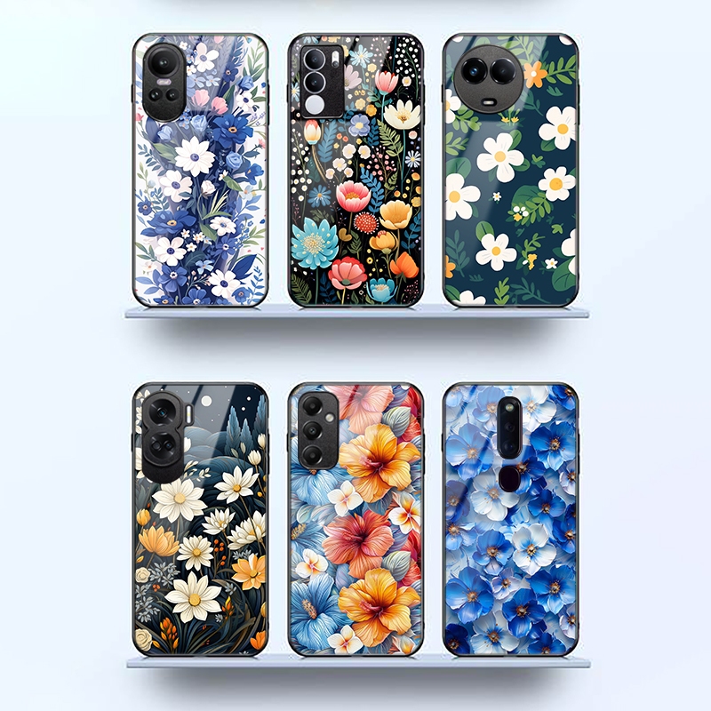 PC Plexiglass Back Case Flower Series VIVO V21(5G)/V21e(4G)/V20 Pro