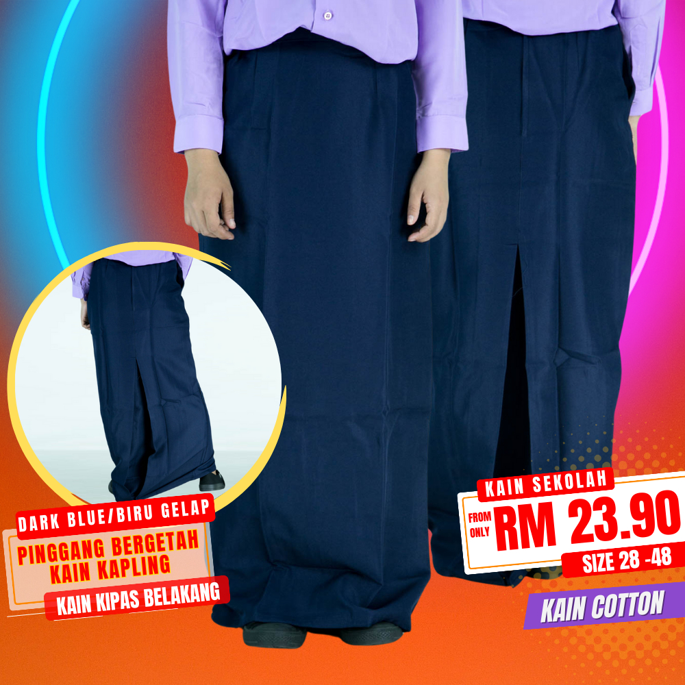 CY 0409 DARK BLUE SCHOOL เสื้อผ้าพัดลม BACK / MIDDLE SCHOOL KURUNG เสื้อผ้า / SCHOOL SUPERVISORY KUR