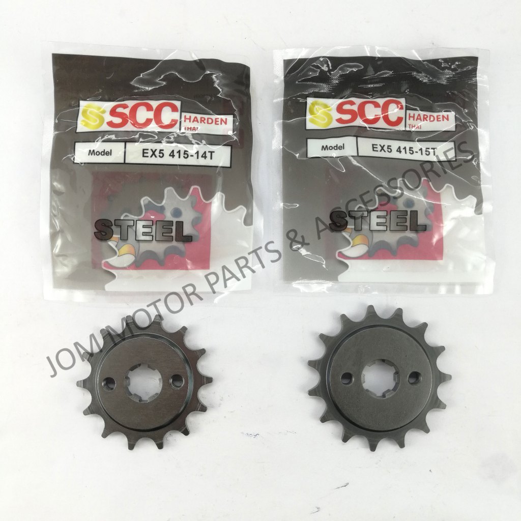 SCC415 HONDA EX5/DREAM/W100/W100R/W110/W125/DASH110/FUTURE FRONT SPROCKET DEPAN (14T-15T)