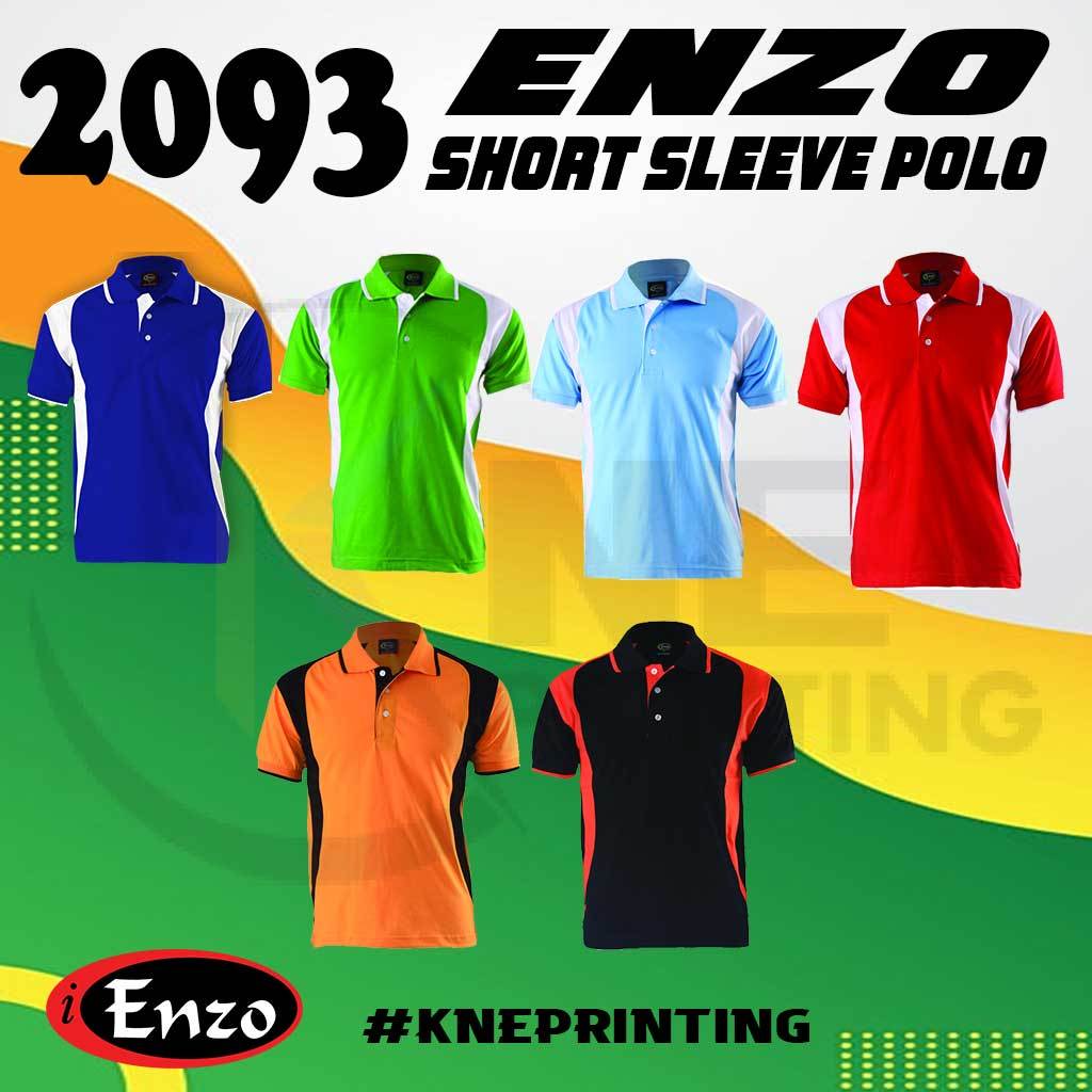 Enzo 2093 เสื้อโปโลแขนสั้น Unisex โปโล Enzo 2093 แขนขาสั้น