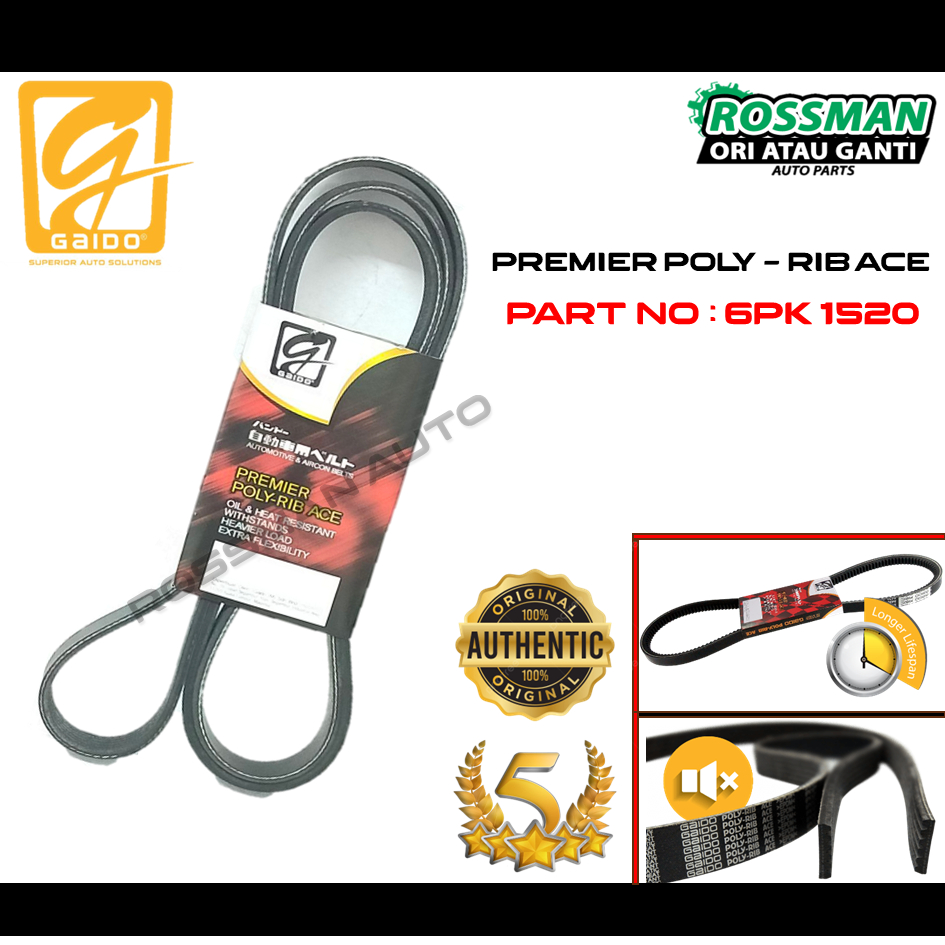 Perodua ARUZ 1.5 PREMIUM GAIDO FAN BELT - 6PK1520