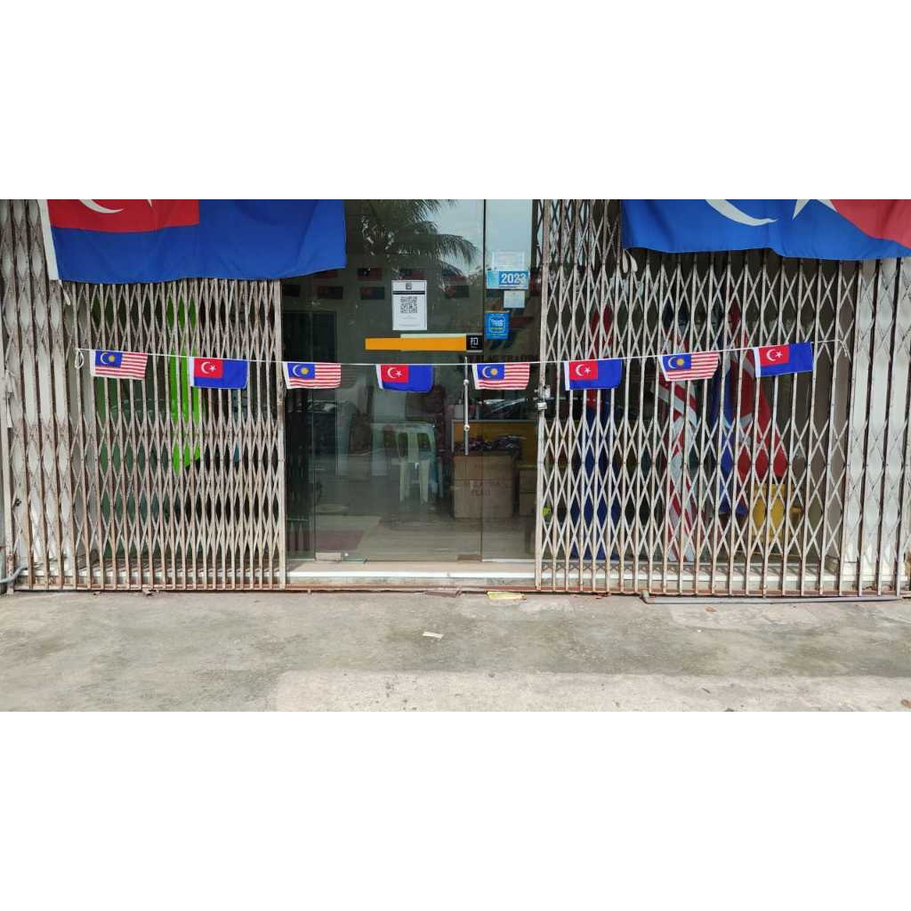 (ผ้าฝ้าย) New Johor Flagline/Bunting Johor Flag/Bendera Johor