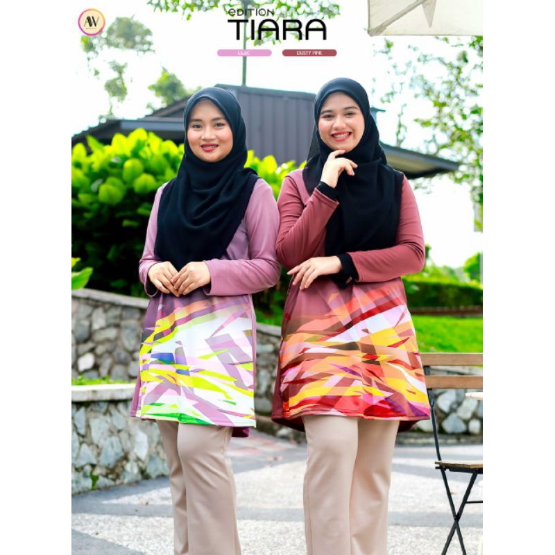 NEW DESIGN TIARA EDITION เสื้อยืด MUSLIMAH SERBAGUNA MICROFIBER PK BY AWANAZSTYLE