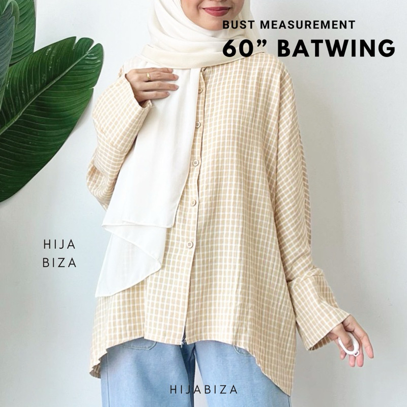HIJABIZA MINI CHECKERS BAGGY BLOUSE