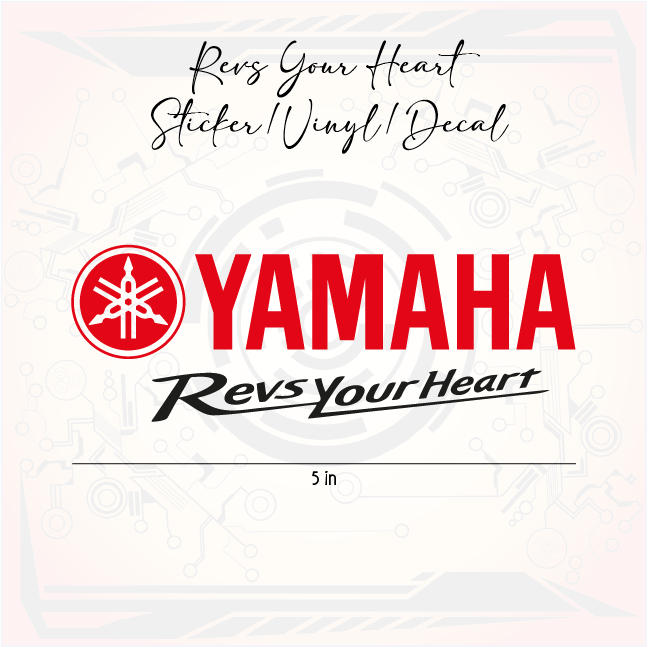 Yamaha Revs Your Heart Cutting Sticker