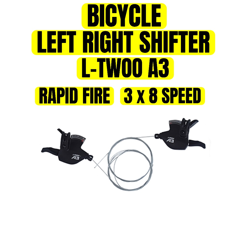 L-TWOO A3 จักรยานซ้ายขวา 3X8 ความเร็ว SHIFTER LEVER RAPID FIRE