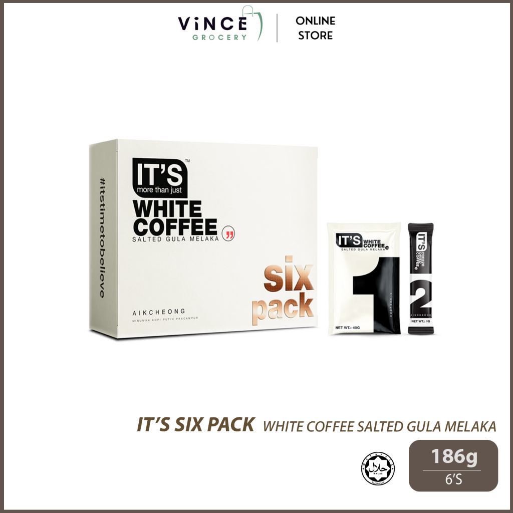 AIK CHEONG It's Six Packs White Coffee Salted Gula Melaka | 186G