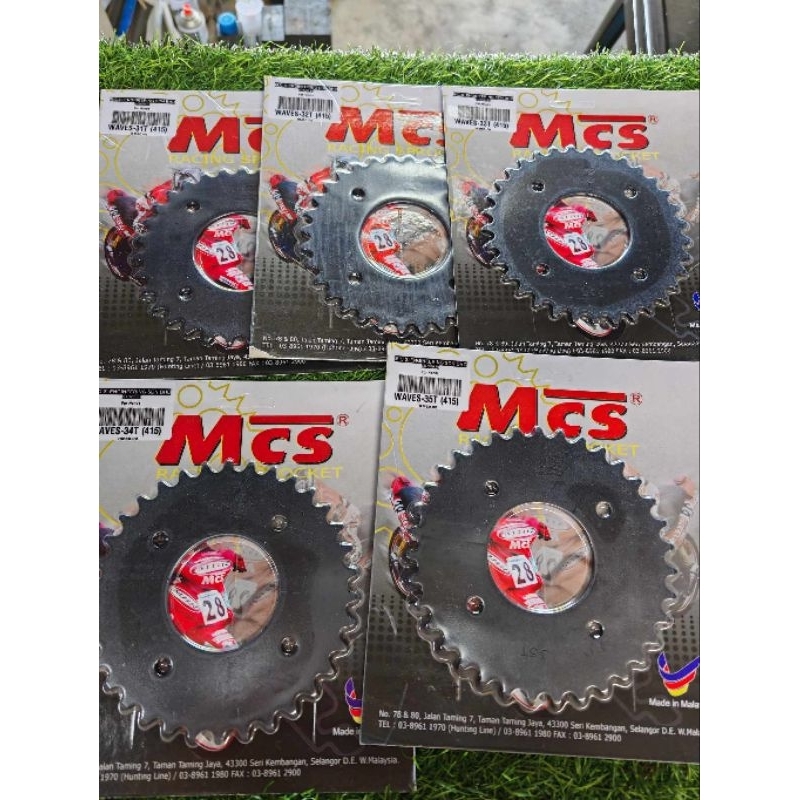 MCS 415 SPOCKET HITAM WAVE125 WAVE110 FURTURE125 W125i WAVE CX110 DASH110 DASH125 สีดํา