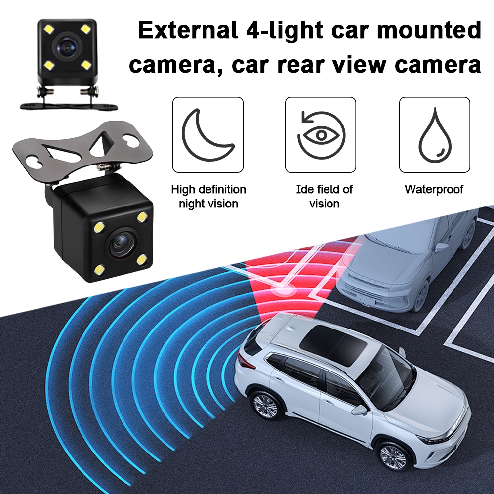 Night Vision Rear4 รถกันน้ําย้อนกลับ Hd กล้อง 170 มุมมองวิดีโอองศา Rea R4 รถ Led