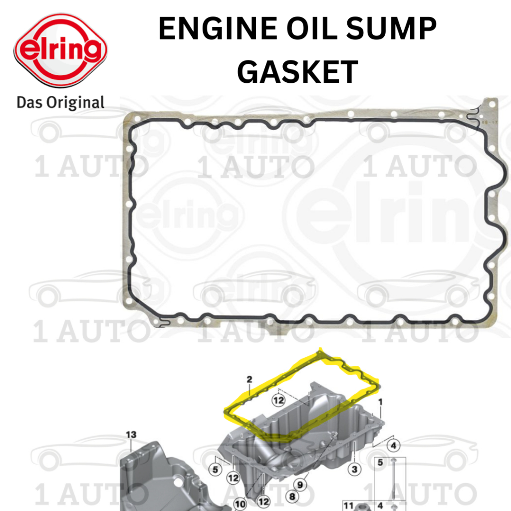 ELRING GERMANY ENGINE OIL SUMP GASKET BMW E84 X1 20iX X3 F25 20iX X4 F26 28iX X5 F15 40eX