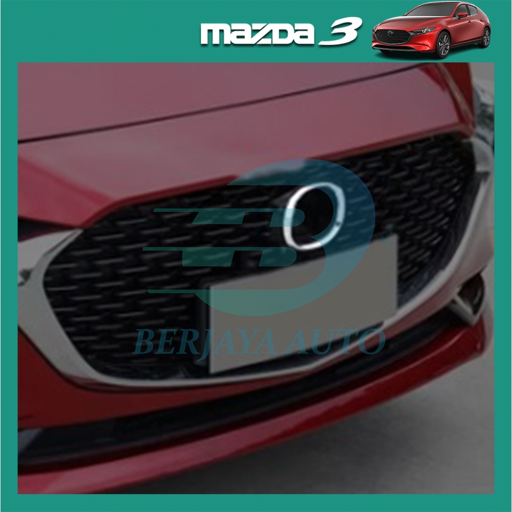 Mazda 3 BP กรอบสัญลักษณ์ด้านหน้าป้ายกระจังหน้าโลโก้กรอบ Trunk Chrome Trim Mazda 3 BP 2019 - 2027 Ber