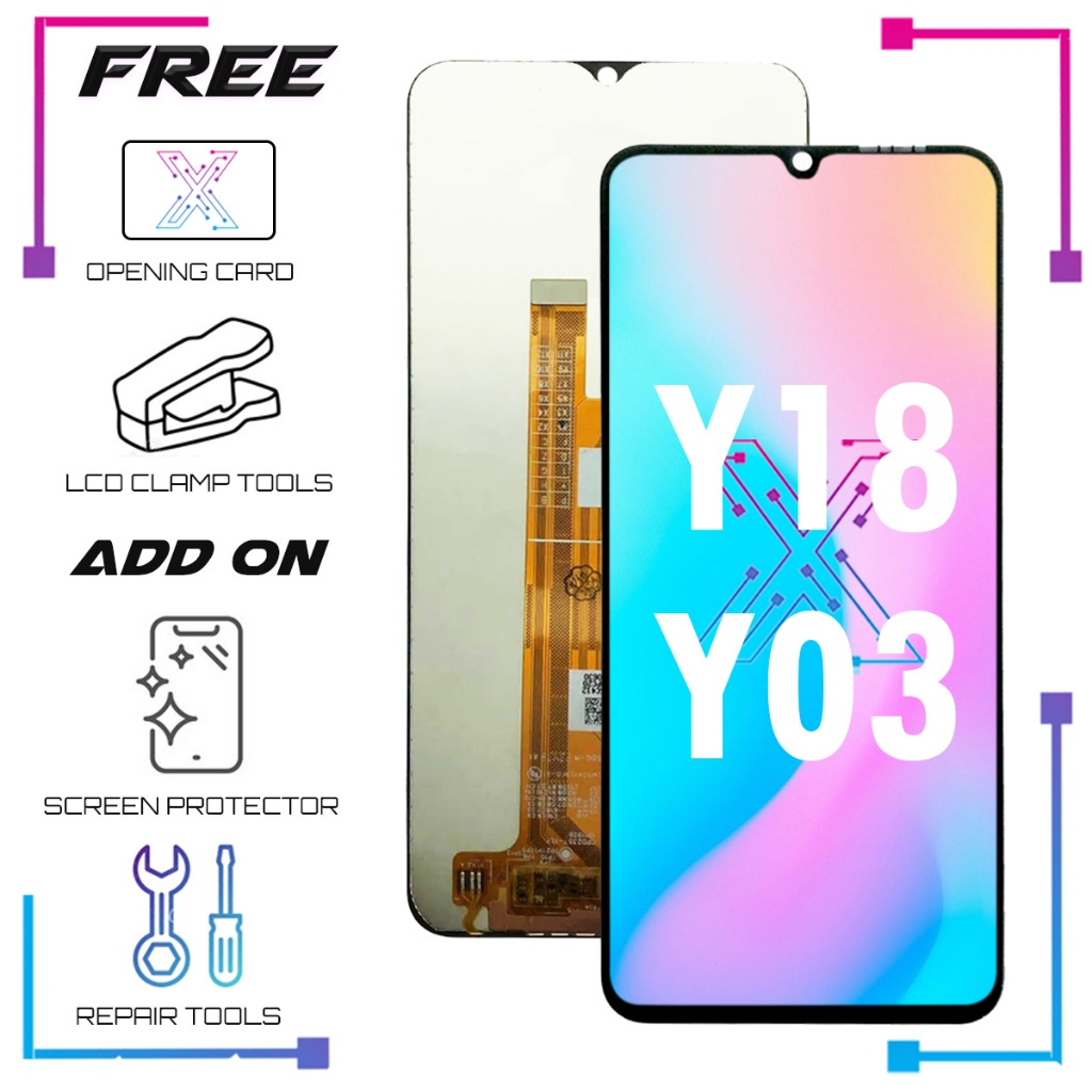 Lcd สําหรับ Vivo Y18 / Y18E / Y28S 5G / Y03 (พร้อมจอแสดงผลหน้าจอสัมผัส)