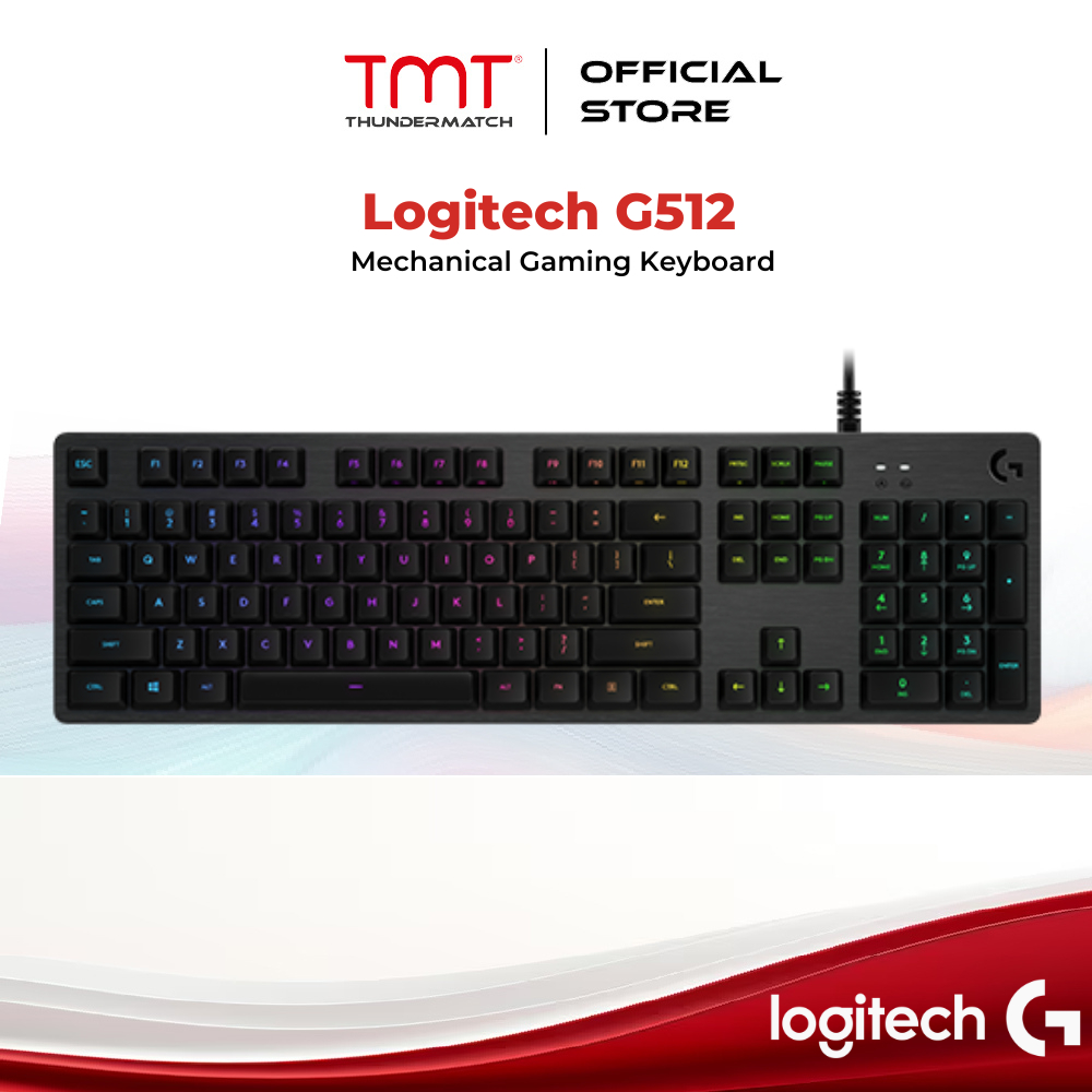 คีย์บอร์ดเกมกล Logitech G512 Carbon Lightync RGB พร้อมสวิตช์ GX