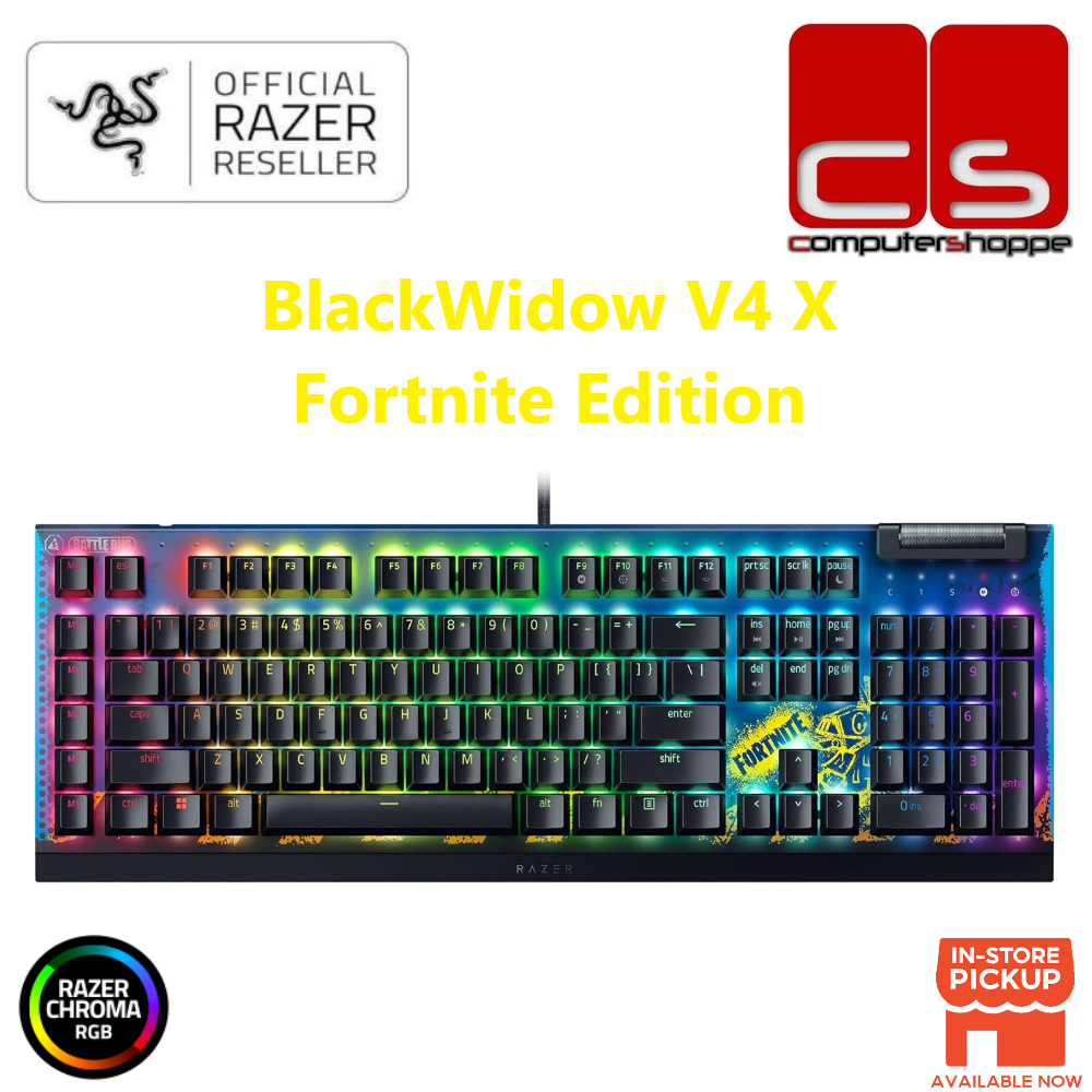 Razer BlackWidow V4 X Mechanical Gaming Keyboard - Fortnite Edition