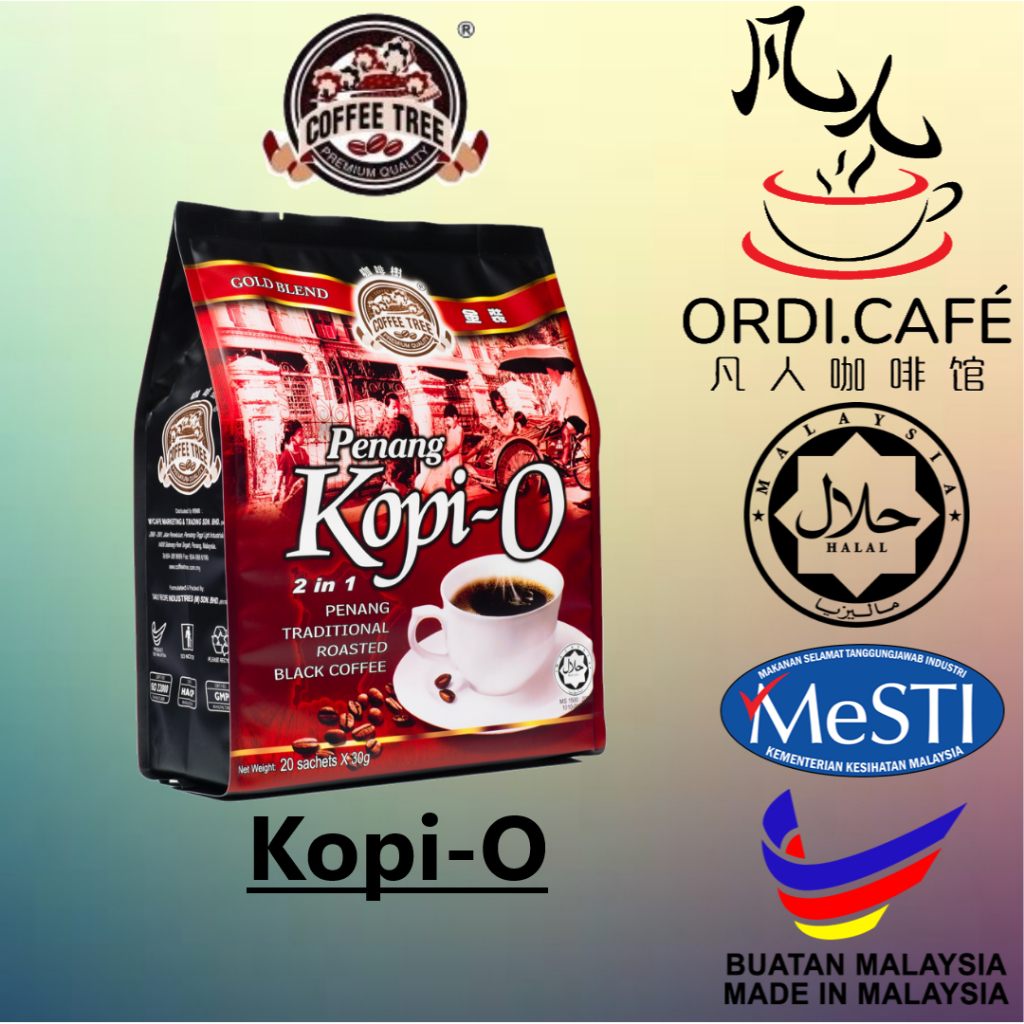 Coffee Tree 2 in 1 Penang Gold Blend Kopi O 20 x 30g