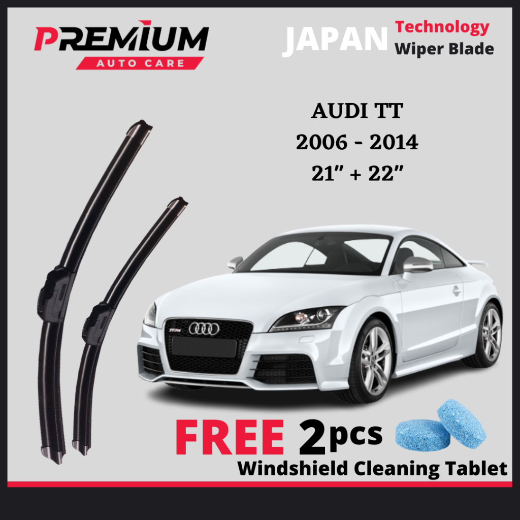 AUDI TT TTS MK2 [2006-2014] PREMIUM RUBBER WIPER BLADE JAPAN TECHNOLOGY WIPER BLADE WINDSCREEN WIPER