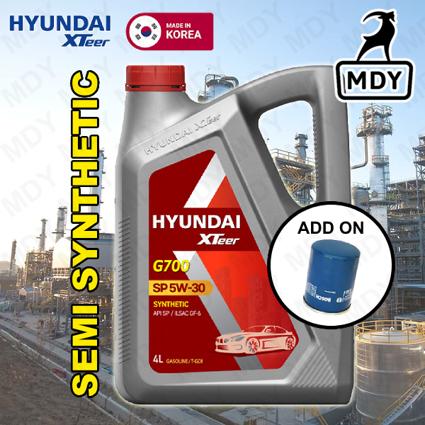 [API SP] Hyundai Xteer G700 5W30 มอเตอร์กึ่งสังเคราะห์ OIl 4L Made in Korea