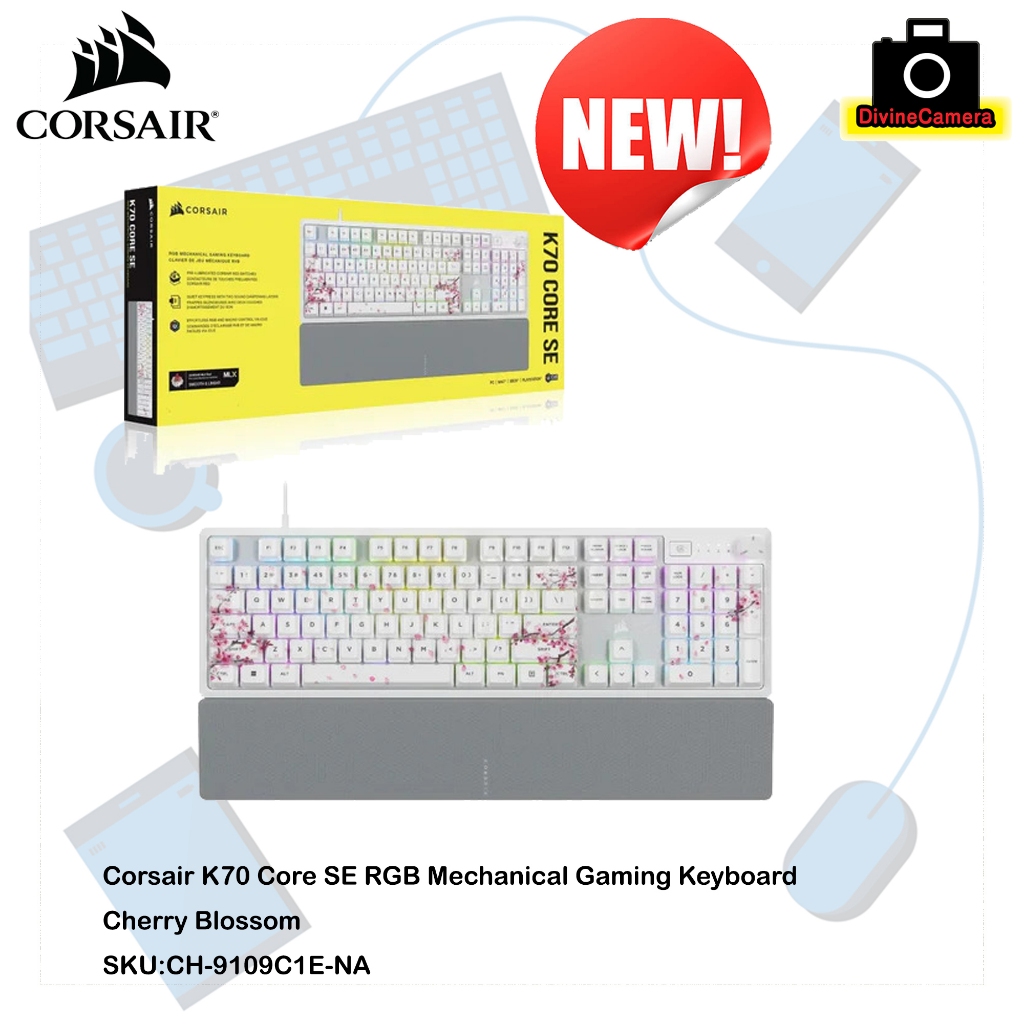 Corsair K70 Core SE RGB Mechanical Gaming Keyboard Cherry Blossom