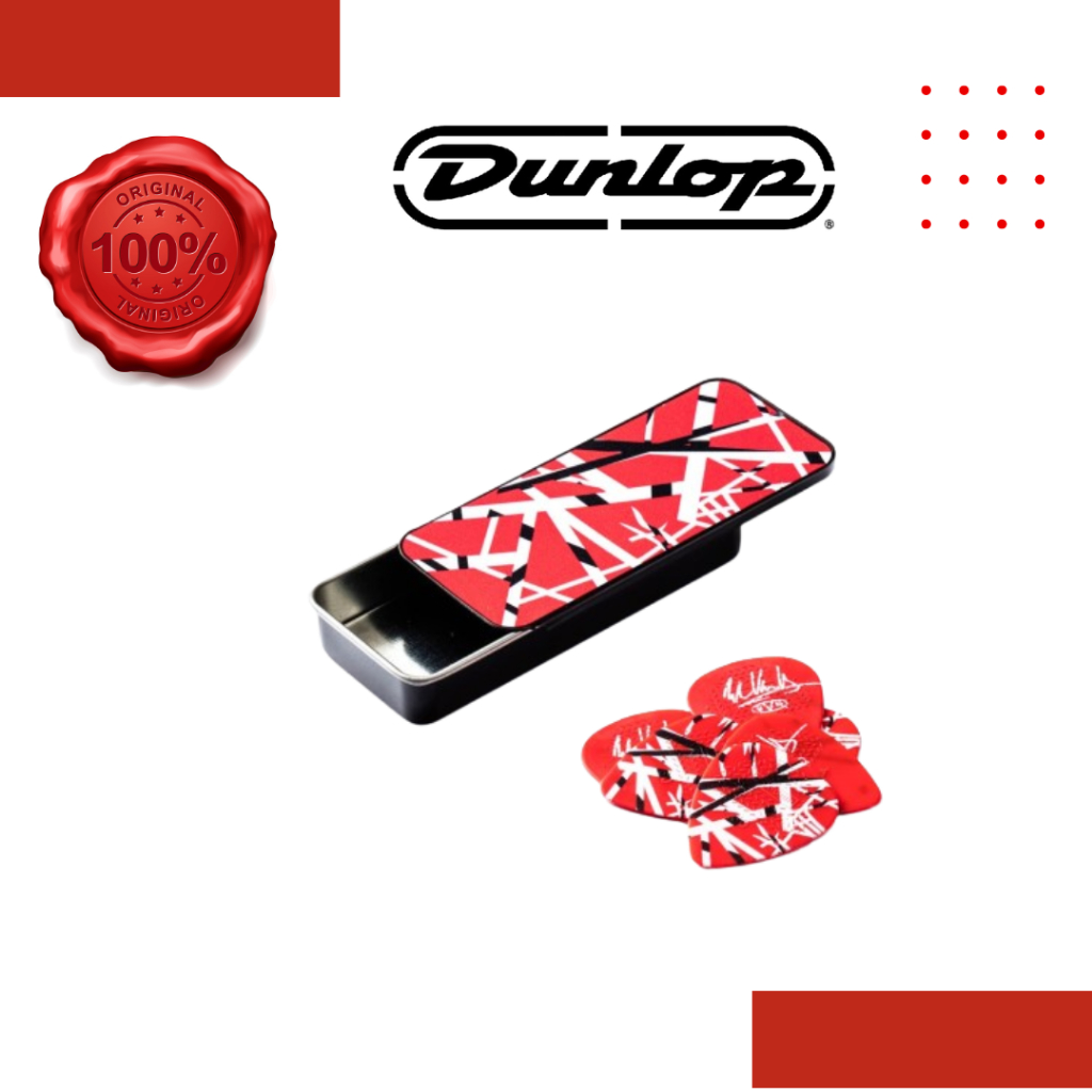 Dunlop EVHPT02 Eddie Van Halen Series Frankenstein Pick Tin, 6 แพ็ค