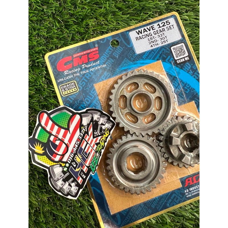 ชุดกล่องเกียร์ RACING HONDA WAVE125 WAVE125 S WAVE125 R 1St-32T 2St-30T 4St-25T CMS RACING IKK RACIN