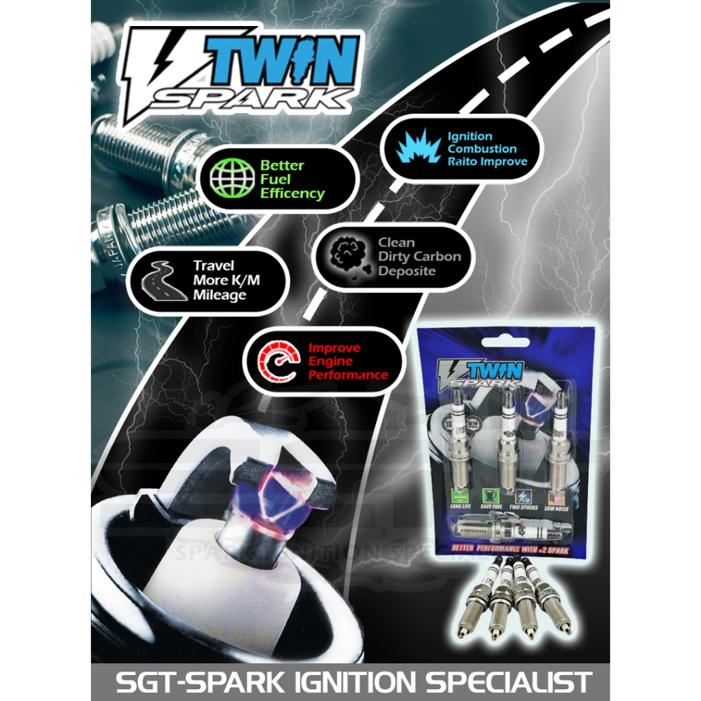 PERSONA 07-15 BKR6ETY / 2016- LKAR7EY SGT VTWIN SPARK PLUG 4pcs