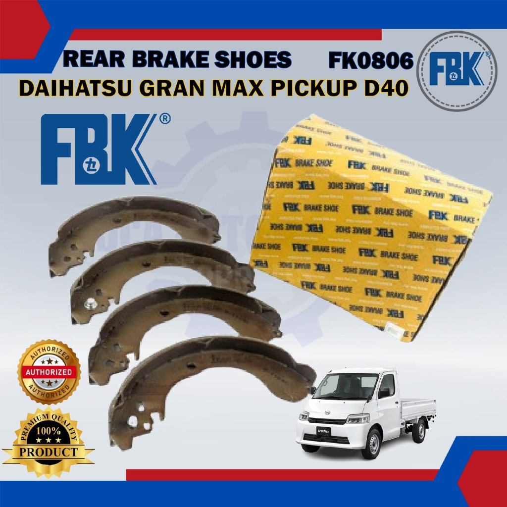 ผ้าเบรคหลัง-Daihatsu Gran Max Pickup D40-FBK-FK0806