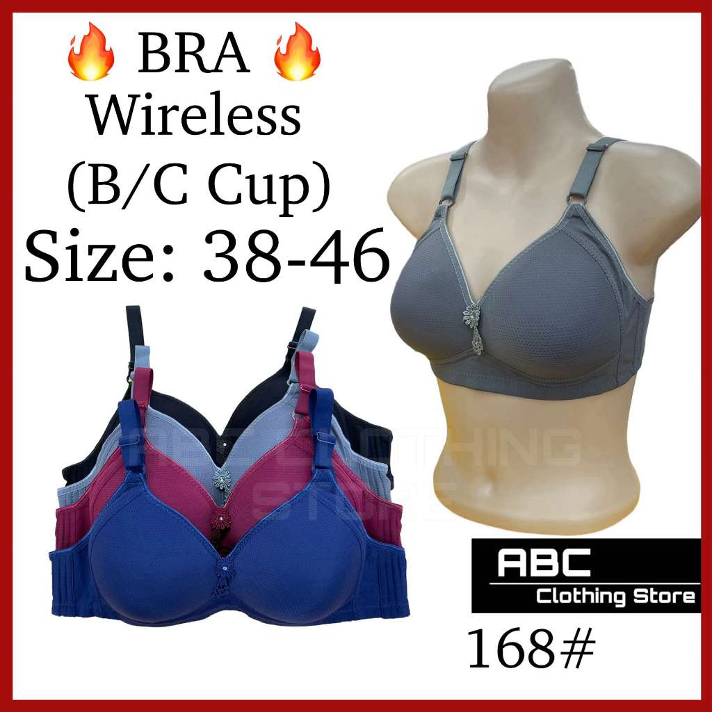 38-46 BRA PEREMPUAN/ WIRELESS GOOD QUALITY FULL CUP BRA / NO WIRED BRA/ BAJU DALAM 38-46 (B~C Cup)
